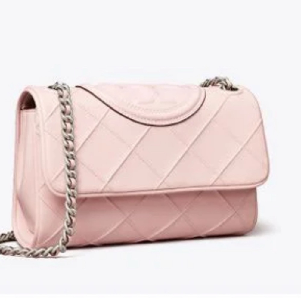 Tory Burch Fleming soft convertible shoulder bag in pale pink NWT - Picture 2 of 6